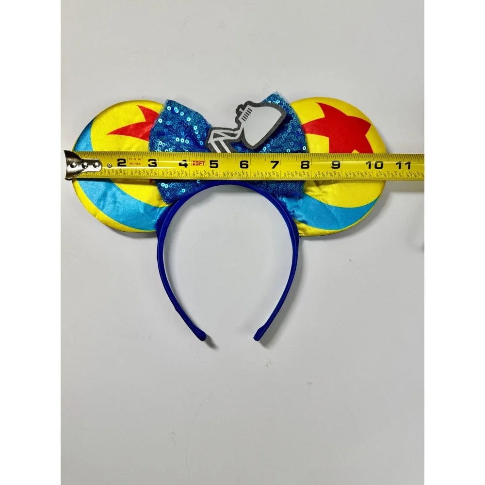 Disney Pixar Luxo Lamp Ball Mickey Ear Headband Blue Sequin Bow Lamp 167209-SAM